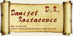 Danijel Kostačević vizit kartica